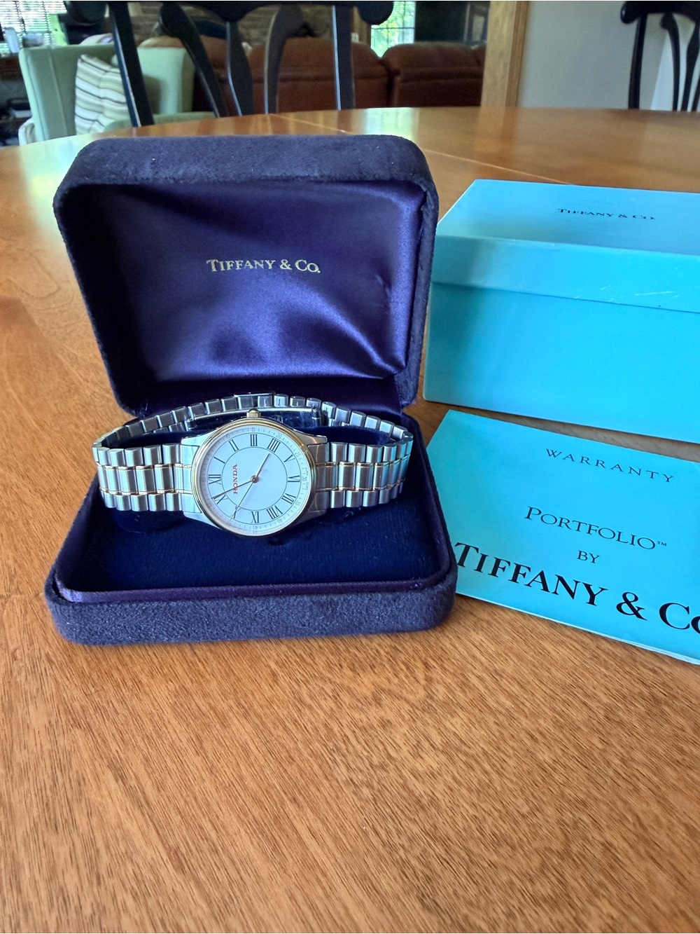 Vintage Tiffany & Co. Portfolio Unisex Stainless Steel Swiss 10m Watch